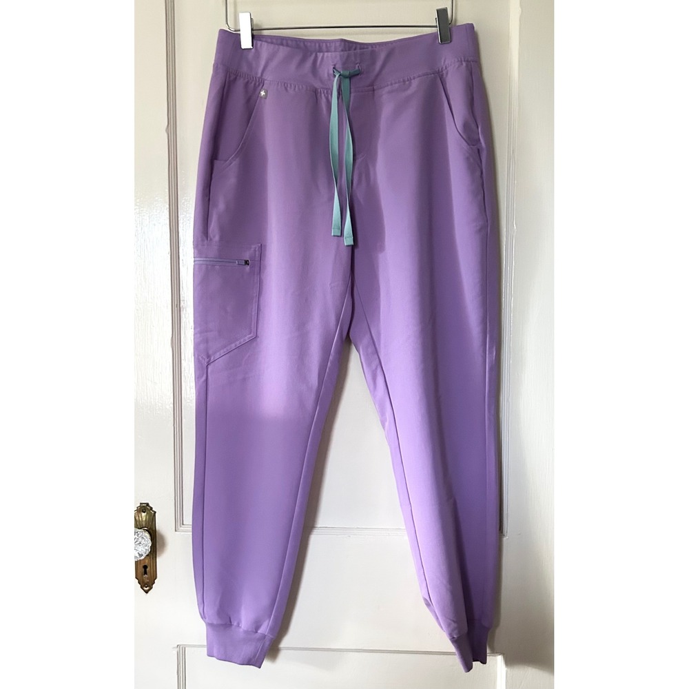 Figs Women's Catarina Top Zamora Jogger Scrub 2 Pc Set Size M Lilac Dawn - Picture 2 of 12